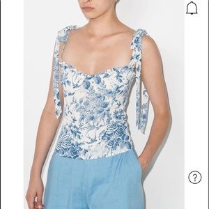 NWT Reformation CITRON BLACA TIE TOP Size 6